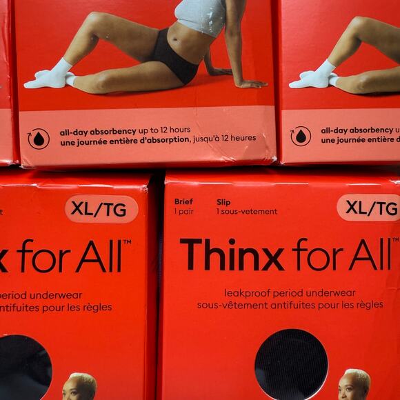 Thinx For All Reusable Period Underwear Briefs Black Leakproof XL - Picture 2 of 3